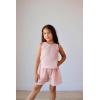 Arshiner Girls Summer 2 Piece Outfit Sleeveless Top and Paperbag Waist Shorts with Pockets Kids Shorts Set Ages 5-13(Light Pink)