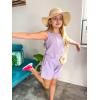 Arshiner Girls Summer 2 Piece Outfit Sleeveless Top and Paperbag Waist Shorts with Pockets Kids Shorts Set Ages 5-13(Purple)