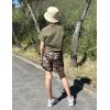 Arshiner Girls Summer 2 Piece Outfits Tie Dye Short Sets Casual Twist Front Short Sleeve Tops and Pant with Pockets(Green&camouflage)