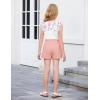 Arshiner Girls Summer Clothes 2 Piece Ruffle Trimmed Sleeveless Tank Top and High Waist Shorts with Pockets Clothing Sets(Flower_pink)
