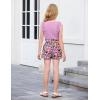 Arshiner Girls Summer Clothes 2 Piece Ruffle Trimmed Sleeveless Tank Top and High Waist Shorts with Pockets Clothing Sets(Purple_flower)