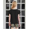 Arshiner Girls Summer Outfits 2 Piece Clothes Color Block Drop Shoulder Sleeve Top and Casual Short Sets Activewear(Black-camouflage)