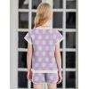 Arshiner Girls Summer Outfits 2 Piece Clothes Color Block Drop Shoulder Sleeve Top and Casual Short Sets Activewear(Purple-floral)