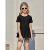 Arshiner Girls Summer Outfits Short Sleeve Ruffle Hem Top and Biker Shorts Set Girl Clothes 6-14 Years(Black Leopard)