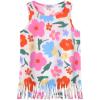 Arshiner Girls Summer Outfits Sleeveless Fringe Tank Top and Elastic Waist Pocketed Shorts Set Girl Clothes 6-14 Years(Muticolor Floral)