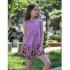 Arshiner Girls Summer Outfits Sleeveless Fringe Tank Top and Elastic Waist Pocketed Shorts Set Girl Clothes 6-14 Years(Purple Floral)
