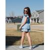 Arshiner Girls Summer Shorts Sets Cap Sleeve Top and Elastic Waist Pocketed Shorts Outfit 2 Piece Clothing Set(Blue)