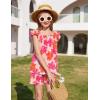 Arshiner Girls Summer Shorts Sets Cap Sleeve Top and Elastic Waist Pocketed Shorts Outfit 2 Piece Clothing Set(Orange Floral)