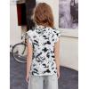 Arshiner Girls T Shirts Cap Sleeves Casual Summer Tops Crewneck Tank Loose Fit Fashion Blouse Tee(Black&white Tie Dye)