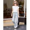 Arshiner Girls T Shirts Cap Sleeves Casual Summer Tops Crewneck Tank Loose Fit Fashion Blouse Tee(White)
