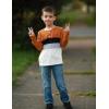 Arshiner Kids Boys Henley Shirts Cotton Long Sleeve Crewneck T-Shirts Color Block Tee Tops 3-12 Years(Light Brown)