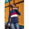 Arshiner Kids Boys Henley Shirts Cotton Long Sleeve Crewneck T-Shirts Color Block Tee Tops 3-12 Years(Navy Blue)
