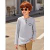 Arshiner Toddler Boys 3 Pack Long-Sleeve Henley T-Shirts Casual Cotton Graphic Shirt for 2-9 Years(Black/Gray)