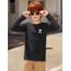 Arshiner Toddler Boys 3 Pack Long-Sleeve Henley T-Shirts Casual Cotton Graphic Shirt for 2-9 Years(Black/Gray)