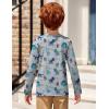 Arshiner Toddler Boys 3 Pack Long-Sleeve Henley T-Shirts Casual Cotton Graphic Shirt for 2-9 Years(Blue/Gray)