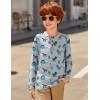 Arshiner Toddler Boys 3 Pack Long-Sleeve Henley T-Shirts Casual Cotton Graphic Shirt for 2-9 Years(Blue/Gray)