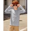 Arshiner Toddler Boys 3 Pack Long-Sleeve Henley T-Shirts Casual Cotton Graphic Shirt for 2-9 Years(Gray/Camo)