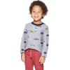 Arshiner Toddler Boys 3 Pack Long-Sleeve Henley T-Shirts Casual Cotton Graphic Shirt for 2-9 Years(Navy Blue/Red Stripe/Grey Print)