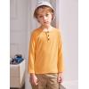 Arshiner Toddler Boys 3 Pack Long-Sleeve Henley T-Shirts Casual Cotton Graphic Shirt for 2-9 Years(Orange/Blue Stripe/Grey Print)