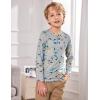 Arshiner Toddler Boys 3 Pack Long-Sleeve Henley T-Shirts Casual Cotton Graphic Shirt for 2-9 Years(Orange/Blue Stripe/Grey Print)