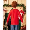 Arshiner Toddler Boys 3 Pack Long-Sleeve Henley T-Shirts Casual Cotton Graphic Shirt for 2-9 Years(Red/Green)