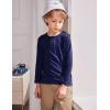 Arshiner Toddler Boys 3 Pack Long-Sleeve Henley T-Shirts Casual Cotton Graphic Shirt for 2-9 Years(Royal Blue/White/Navy)