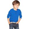 Arshiner Toddler Boys 3 Pack Long-Sleeve Henley T-Shirts Casual Cotton Graphic Shirt for 2-9 Years(Royal Blue/Yellow Stripe/Grey Print)