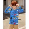 Arshiner Toddler Boys 3 Pack Long-Sleeve Henley T-Shirts Casual Cotton Graphic Shirt for 2-9 Years(White / Royal Blue)