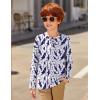 Arshiner Toddler Boys 3 Pack Long-Sleeve Henley T-Shirts Casual Cotton Graphic Shirt for 2-9 Years(White / Royal Blue)