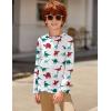 Arshiner Toddler Boys 3 Pack Long-Sleeve Henley T-Shirts Casual Cotton Graphic Shirt for 2-9 Years(White/Navy Blue)