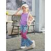 Arshiner Toddler Girl Clothes 2 Piece Outfits Side Adjustable Drawstrings Tank Tops and Flare Leggings Pant Set(Purple Leopard)