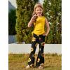 Arshiner Toddler Girl Clothes 2 Piece Outfits Side Adjustable Drawstrings Tank Tops and Flare Leggings Pant Set(Yellow Sunflower)