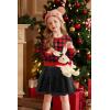 Arshiner Toddler Girl Clothes Long Sleeve Pullover Sweatshirt and Tutu Skirt 2 Piece Outfits Kids Clothing Set Party Dress(Red Plaid)