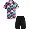 Pink/Blue Tie Dye - Palm Tree