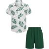 White - Leaf Print
