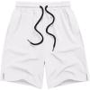 Arshiner Boys Athletic Shorts Kids Youth Quick Dry Summer Shorts Running Hiking Casual with Pockets 5-13 Years(White)