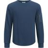 Arshiner Boy’s Loose Long Sleeve Solid/Tie-Dyed Print Curve Hem T Shirt for 5-12 Years(Navy Blue)