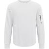 Arshiner Boy’s Loose Long Sleeve Solid/Tie-Dyed Print Curve Hem T Shirt for 5-12 Years(White)