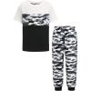 Arshiner Boy’s Pants Set – 2 Piece ColorBlock Short Sleeve T-Shirt and Active Pants – Casual Clothing Outfits 5-12 Years(Black Camo)