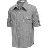 Arshiner Boy’s Plaid Button Down Shirt Long Sleeve Roll Up Casual Shirts with Pocket 4-11 Years(Black/White Check)