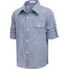 Arshiner Boy’s Plaid Button Down Shirt Long Sleeve Roll Up Casual Shirts with Pocket 4-11 Years(Blue/White Check)