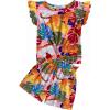 Arshiner Girls Shorts Sets 2 Pieces Outfits Twist Front Ruffle Sleeve T-Shirts and Shorts With Pockets Cute Clothes Sets(Hawaiian)