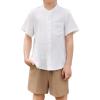 Arshiner Toddler Boys 2 Piece Set Short Sleeve Button Down Shirt and Shorts Vacation Texture Outfits with Pocket 2-8 Years(White & Khaki)