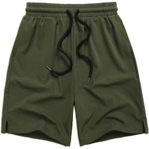 Arshiner Boys Athletic Shorts Kids Youth Quick Dry Summer Shorts Running Hiking Casual with Pockets 5-13 Years(Army Green)