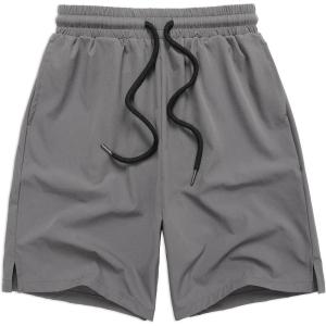 Arshiner Boys Athletic Shorts Kids Youth Quick Dry Summer Shorts Running Hiking Casual with Pockets 5-13 Years(Dark Grey)
