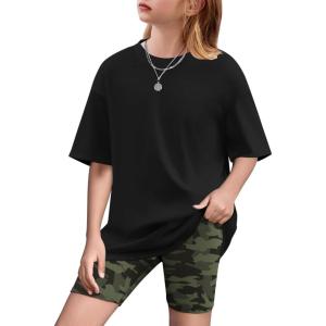 Arshiner Girls Clothes Summer 2 Piece Outfits Drop Shoulder T-Shirts and Biker Shorts Kids Fashion Clothing Sets(Camouflage)