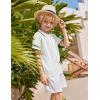 Arshiner Boys Button Down Shirt Short Sleeve Knit Shirt Summer Vintage Fashion Casual Beach Shirts for Kids 3-14 Years(White)