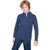 Arshiner Boy’s Cable Knitted Sweater Half Zip Lightweight Casual Pullovers for Kids 3-12 Years(Cable Navy Blue)