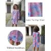 Arshiner Girls Nightgowns Long Sleeve Print Pajamas Nightdress for Kids Soft Sleep Wear Nighties(Purple Tie-dye Stars)