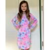 Arshiner Girls Nightgowns Long Sleeve Print Pajamas Nightdress for Kids Soft Sleep Wear Nighties(Purple Tie-dye Stars)